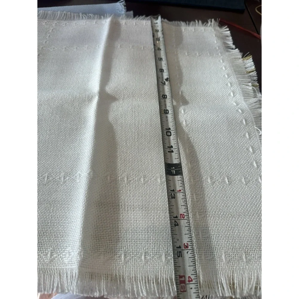 Mix of four counted cross stitch blank napkins two 18 x 18 and two small smaller